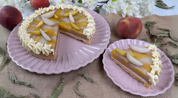 Tarte pêche & verveine – Recette fruitée d’été